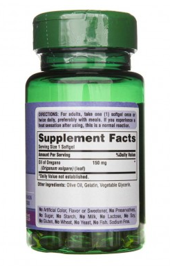 Puritan's Pride Oil of Oregano olejek z oregano ekstrakt 150mg 90 kapsułek żelowych