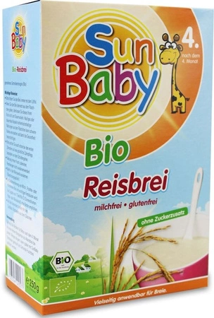 4 mc KASZKA RYŻOWA BEZGLUTENOWA BIO 250 g - SUN BABY