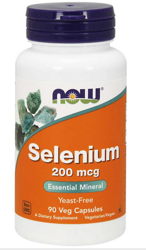 NOW Foods Selenium Selen 200 mg 90 kapsułek
