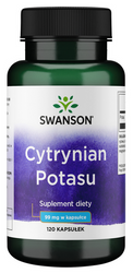 Swanson Potassium Citrate cytrynian potasu 99mg 120 kapsułek