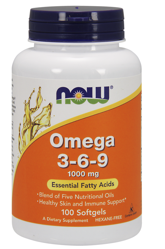 NOW FOODS KWASY OMEGA 369 100mg 100 kapsułek Suplementy diety