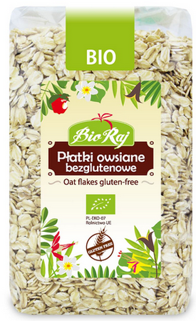  BIO RAJ Płatki owsiane bezglutenowe 350g