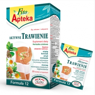  MALWA Fito Apteka Herbatka  ziołowa Aktywne trawienie Formuła 12 - 20 torebek w kopertach aluminiowych po 2 g