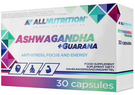 ALLNUTRITION Ashwagandha + Guarana 30 kapsułek