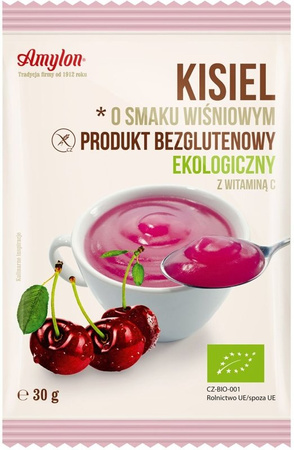 AMYLON Kisiel o smaku wiśniowym bezglutenowy BIO 30 g