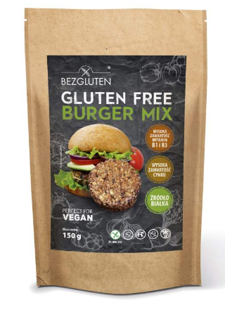 BEZGLUTEN Burger Mix Vegan mieszanka na bezglutenowe wegańskie kotlety  150g