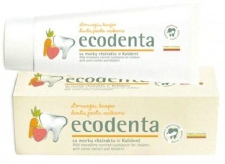 BIOK ecodenta Pasta do zębów dla dzieci ekstrakt marchwiowy smak poziomka 75ml