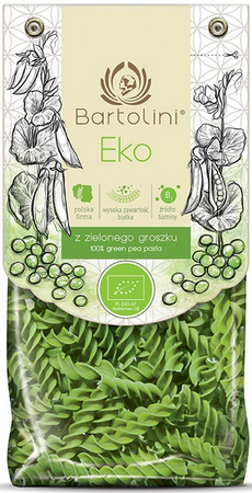 Bartolini Makaron z zielonego groszku świderki BIO 250g