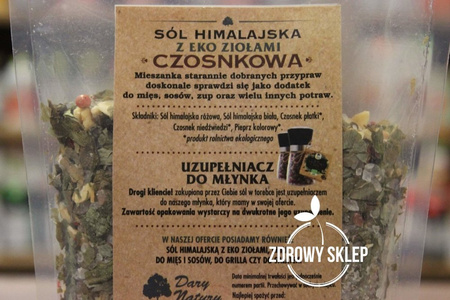 Dary Natury sól himalajska czosnkowa z eko ziołami 290g