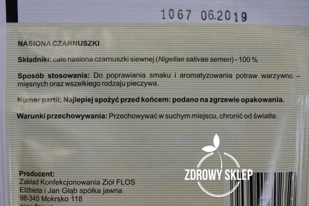 FLOS nasiona czarnuszki 50g
