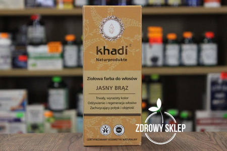 Khadi Jasny Brąz naturalna farba ziołowa do włosów KHA-011