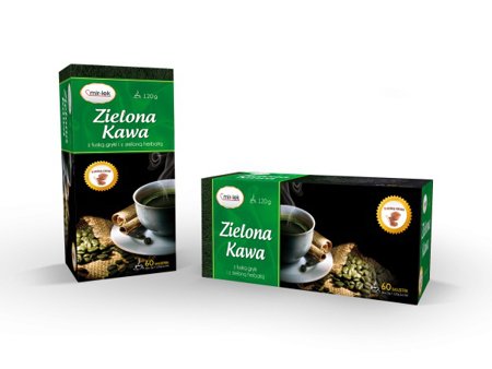 MIR-LEK Zielona kawa z łuską gryki i z zieloną herbatą 60 saszetek