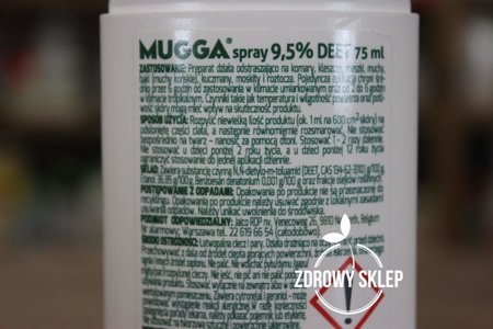 MUGGA Insect Repellent preparat na komary kleszcze 9,5% DEET spray 75ml