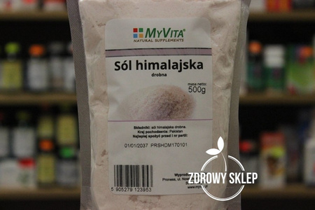 MyVita sól himalajska różowa drobno mielona 500g