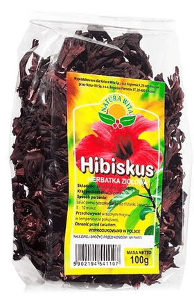 NATURA WITA Hibiskus herbatka ziołowa malwa sudańska 100g