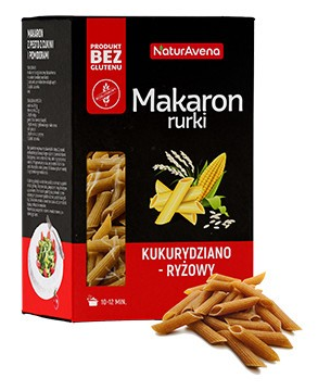 NATURAVENA Makaron bezglutenowy kukurydziano-ryżowy rurki 250g