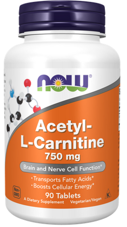 NOW FOODS Acetyl-L-Carnitine 750mg 90 tabletek