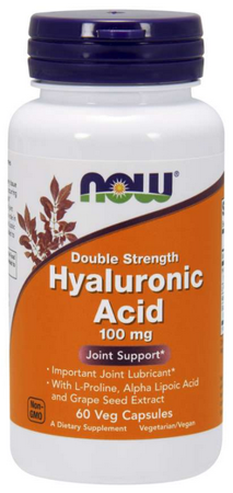 NOW Foods Hyaluronic Acid kwas hialuronowy 100mg 60 vege kapsułek
