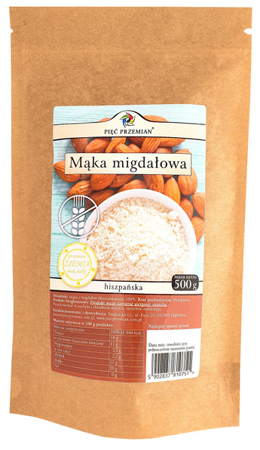 PIĘĆ PRZEMIAN Mąka migdałowa bezglutenowa 500 g