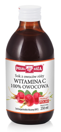 POLSKA RÓŻA Sok  z owoców Róży 100% witamina C  250ml