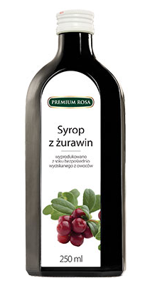 PREMIUM ROSA Syrop z żurawin 250ml