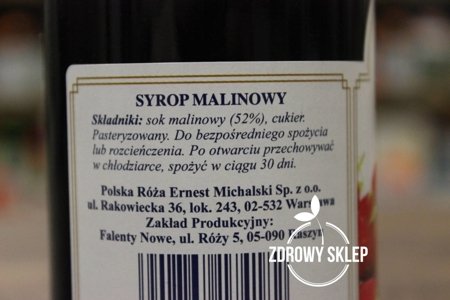 Polska Róża SYROP Malinowy 250ml