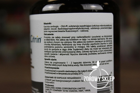 Singularis GARCINIA CAMBOGIA HCA tamaryndowiec malabarski 500mg 60 kapsułek