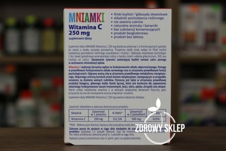 Starpharma MNIAMKI witamina C 250mg 60 pastylek do ssania