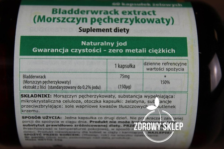 Swanson Bladderwrack morszczyn pęcherzykowaty 60 kapsułek