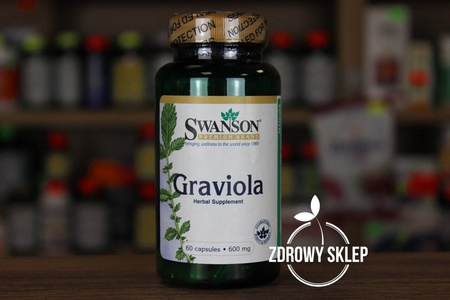 Swanson Graviola flaszowiec miękkociernisty 530mg 60 kapsułek