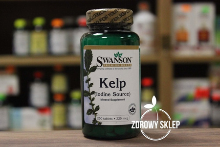 Swanson Kelp atlantycki glony 225mcg 250 tabletek
