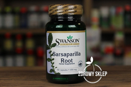 Swanson Sarsaparilla Root kolcorośl sarsaparyla 450mg 60 kapsułek