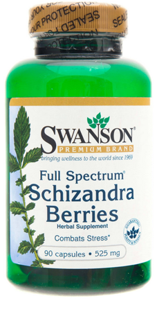 Swanson Schizandra Berries cytryniec chiński 525mg 90 kapsułek