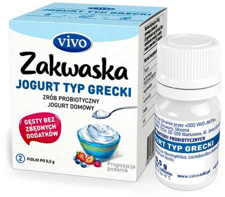 VIVO Zakwaska Jogurt typ grecki 2 fiolki x 0,5g