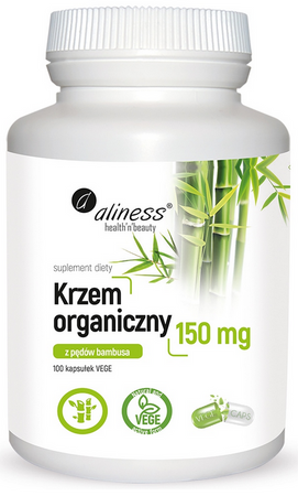 aliness Krzem organiczny z pędów bambusa 150mg 100 vege kapsułek