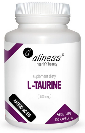 aliness L-Taurine tauryna 800mg 100 vege kapsułek